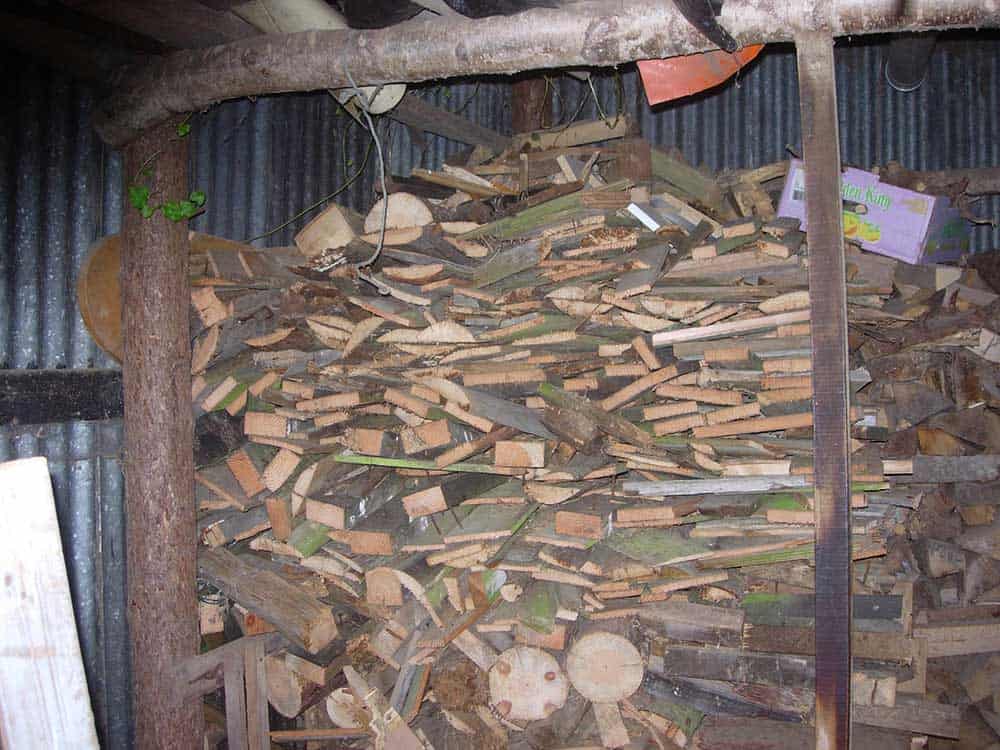 Scrap-wood-drying