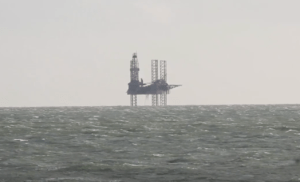 oil rig off the coast of bournemouth
